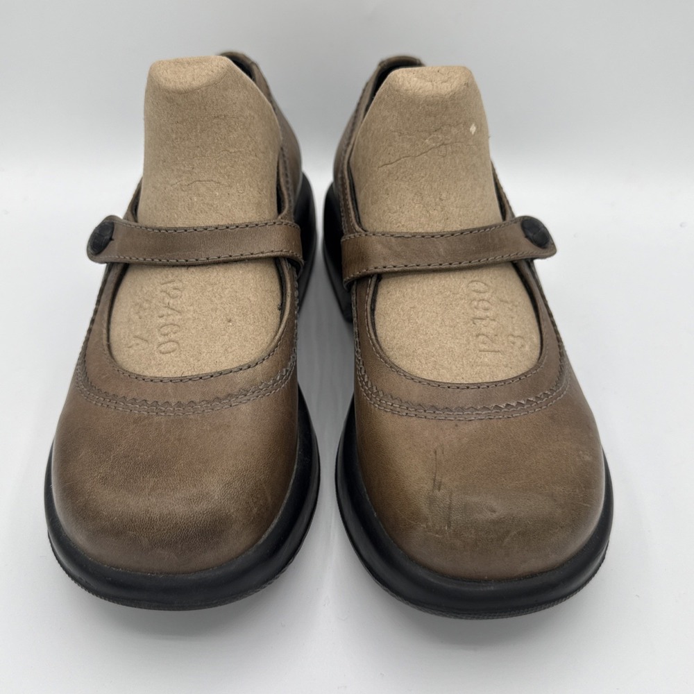 Dansko Brown Leather Mary Jane Clogs